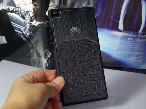 Твърд гръб ултра тънък с алуминиева плочка оригинален за Huawei P8 Lite ALE-21 черен